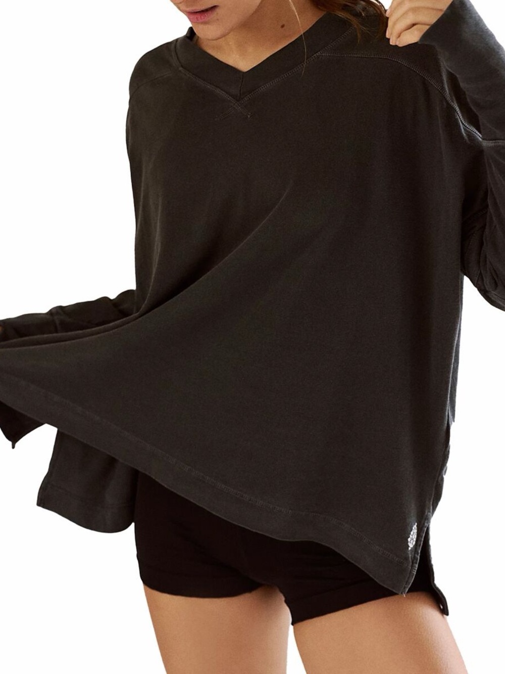 Free People Movement All Star Layer in Faded or Washed Black Size Medium - Picture 2 of 9